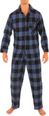 NORTY Mens S-2XL Blue Buffalo Plaid Pajama Set 34050